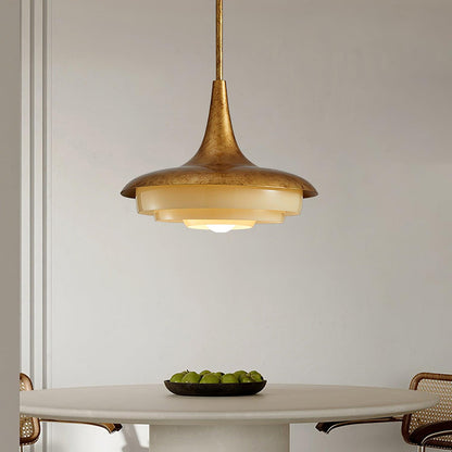 Blossom Pendant Light Dia 17.7″ x H 11.8″ / Dia 45cm x H 30cm / Gold & Creamy yellow Pendant light