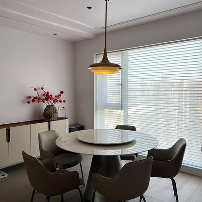 Blossom Pendant Light Dia 17.7″ x H 11.8″ / Dia 45cm x H 30cm / Gold & Creamy yellow Pendant light