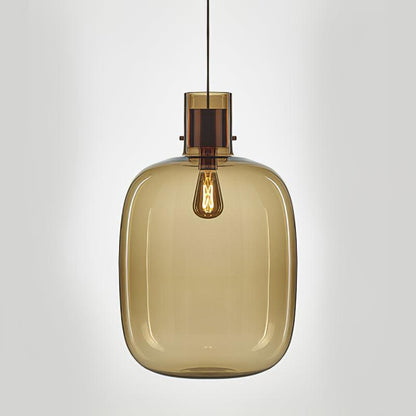 Cambre Glass Pendant Light Dia 11.8″ x H 19.3″ / Dia 30cm x H 49cm / Amber Pendant light