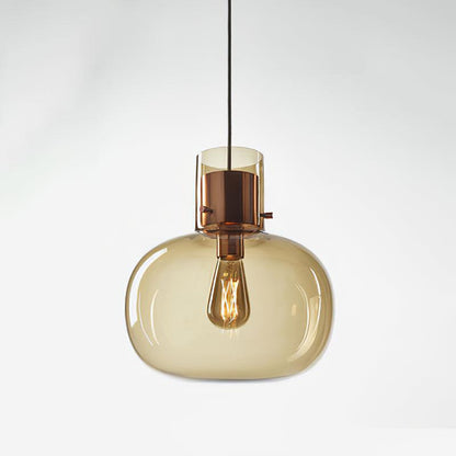 Cambre Glass Pendant Light Dia 9.8″ x H 10.8″ / Dia 25cm x H 27.5cm / Amber Pendant light