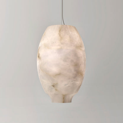 Camille Alabaster Pendant Lamp Dia 9.6″ x H 15″ / White / Warm Light Pendant light
