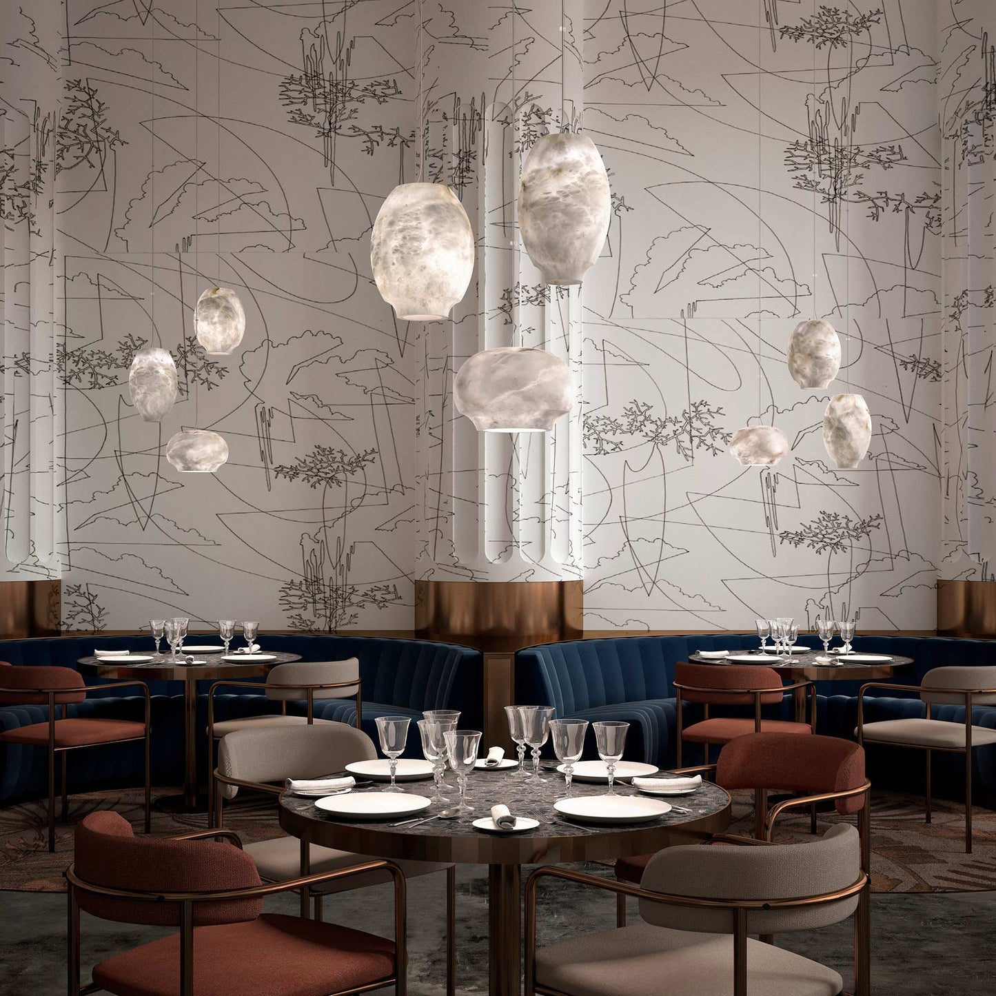 Camille Alabaster Pendant Lamp Pendant light