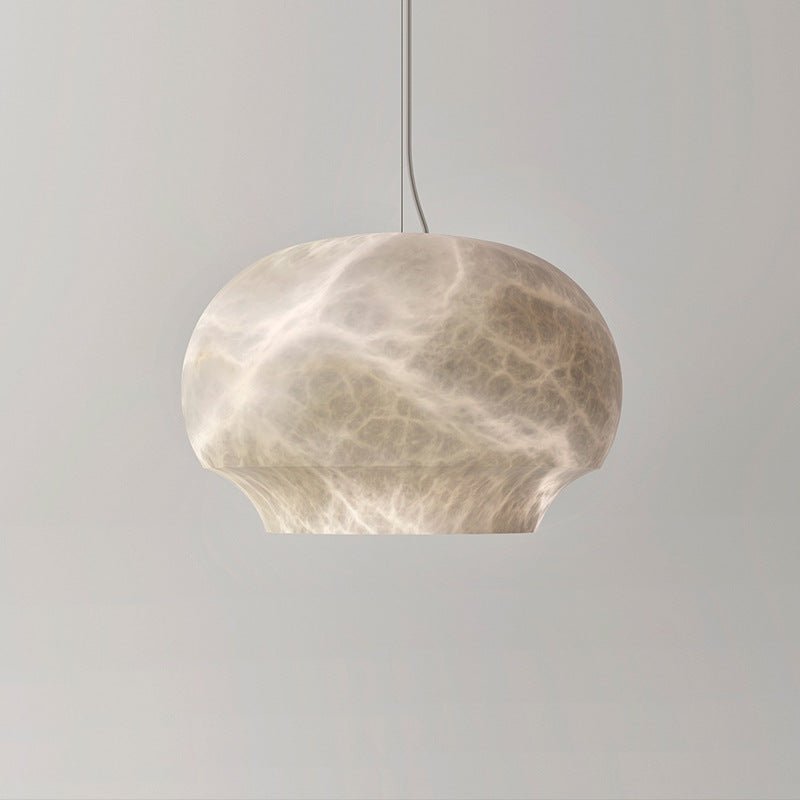 Camille Alabaster Pendant Lamp Dia 11.8″ x H 8.1″ / White / Warm Light Pendant light