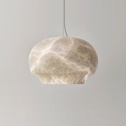 Camille Alabaster Pendant Lamp Dia 11.8″ x H 8.1″ / White / Warm Light Pendant light