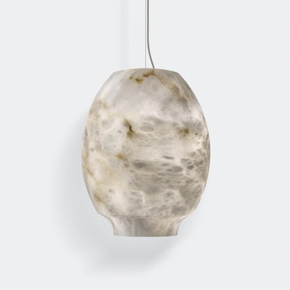 Camille Alabaster Pendant Lamp Dia 10.4″ x H 13.2″ / White / Warm Light Pendant light