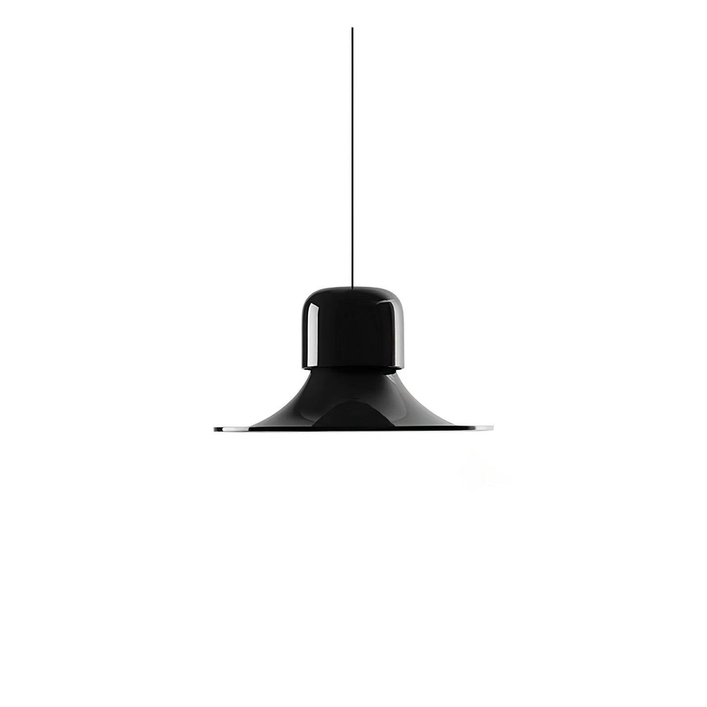 Campana Pendant Light Dia 25.2″ x H 12.8″ / Dia 64cm x H 32.6cm / Black / Warm White Pendant light
