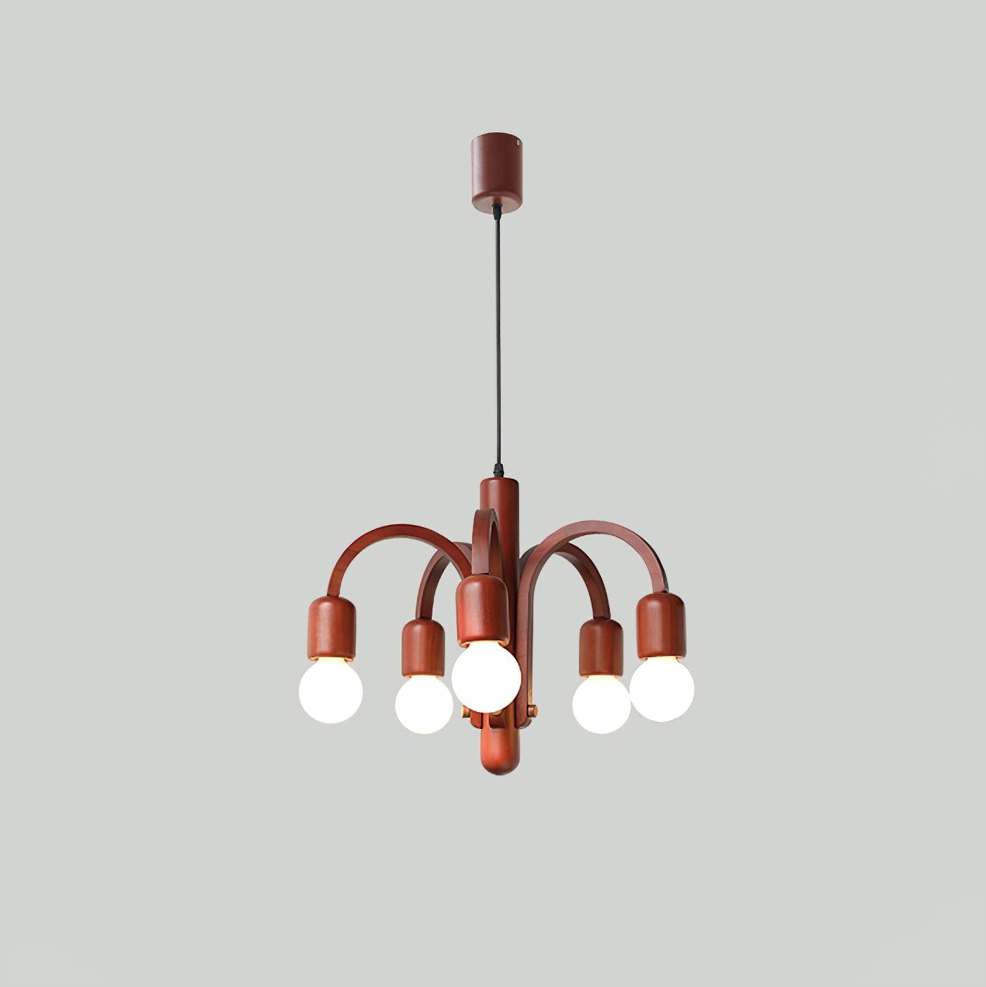 Candela Teak Chandelier Φ 19.6″ x H 15.7″ / Dia 50cm x H 40cm / Model A Chandelier