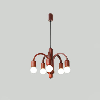 Candela Teak Chandelier Φ 19.6″ x H 15.7″ / Dia 50cm x H 40cm / Model A Chandelier