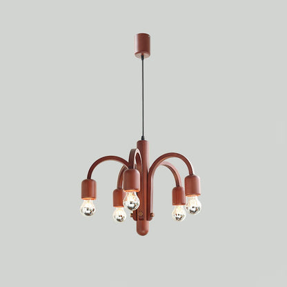 Candela Teak Chandelier Φ 19.6″ x H 15.7″ / Dia 50cm x H 40cm / Model B Chandelier