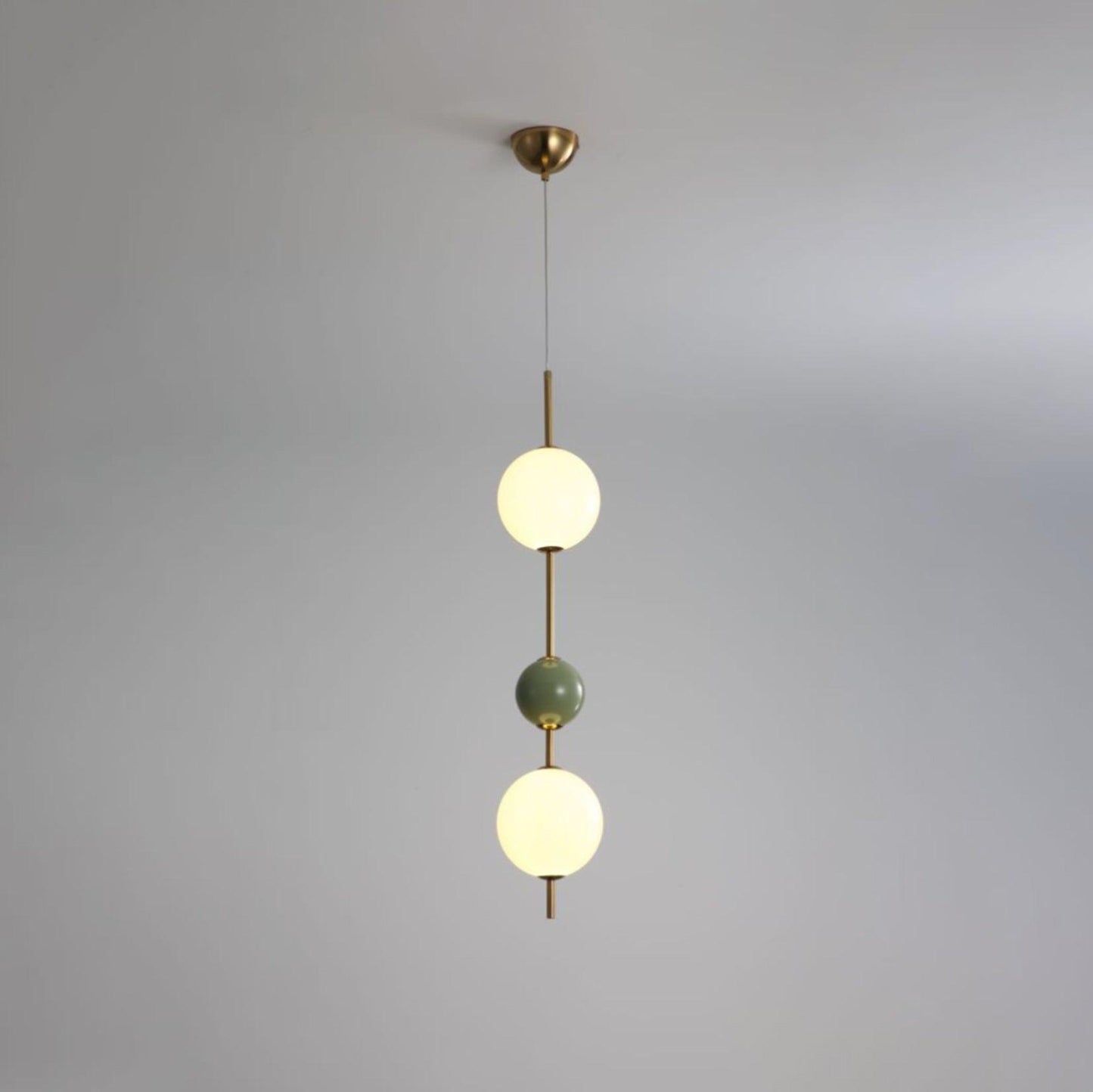Candied Balls pendant light Green ? 5.9″ x H 25.6″ / Dia 15cm x H 65cm / Gold / Three-Color Changing Light Pendant light
