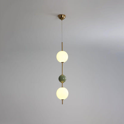 Candied Balls pendant light Green ? 5.9″ x H 25.6″ / Dia 15cm x H 65cm / Gold / Three-Color Changing Light Pendant light