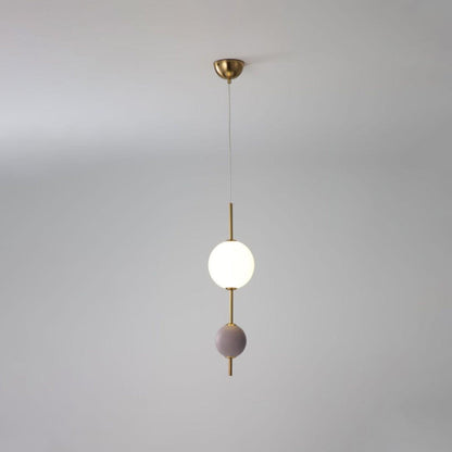 Candied Balls pendant light Violet ? 5.9″ x H 19.7″ / Dia 15cm x H 50cm / Gold / Three-Color Changing Light Pendant