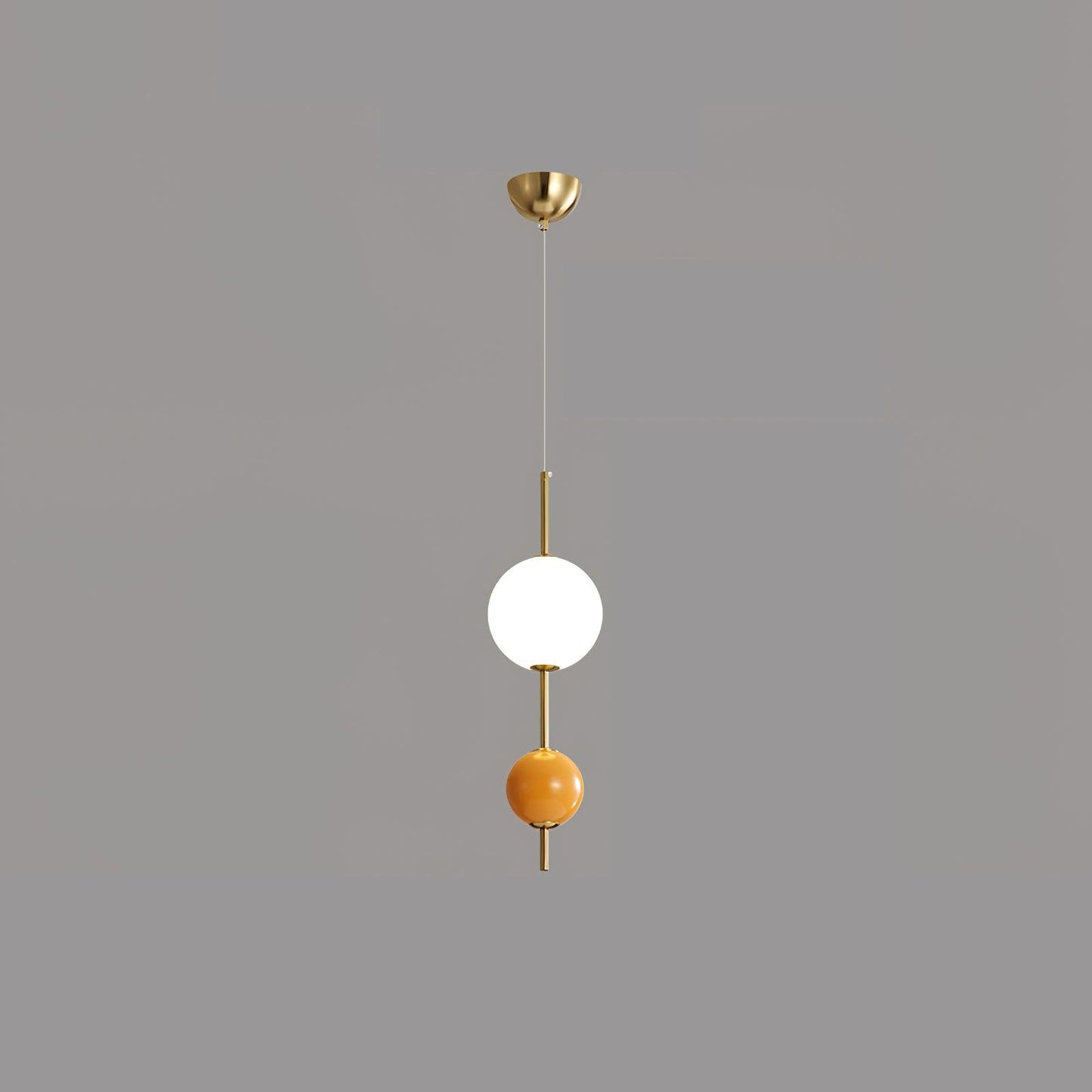 Candied Balls pendant light Orange ? 5.9″ x H 19.7″ / Dia 15cm x H 50cm / Gold / Three-Color Changing Light Pendant