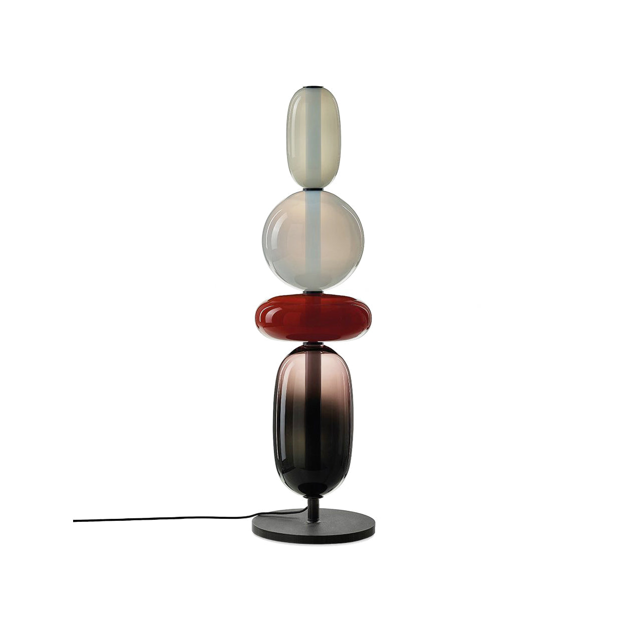 Candied Glass Table Light Model C Red Dia 7.9″ x H 26″ / Dia 20cm x H 66cm / Warm Light / US Plug Table lamp