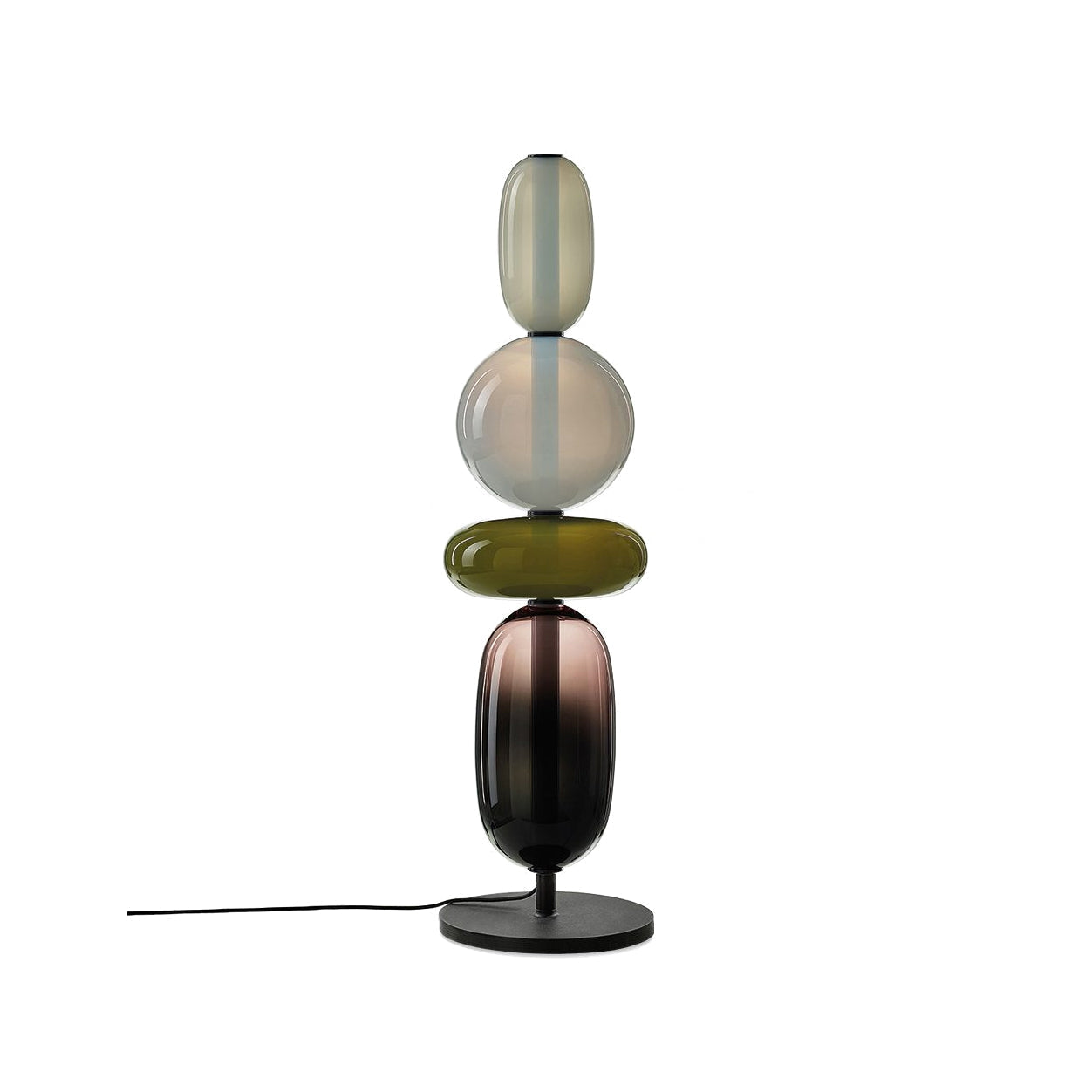 Candied Glass Table Light Model C Green Dia 7.9″ x H 26″ / Dia 20cm x H 66cm / Warm Light / US Plug Table lamp