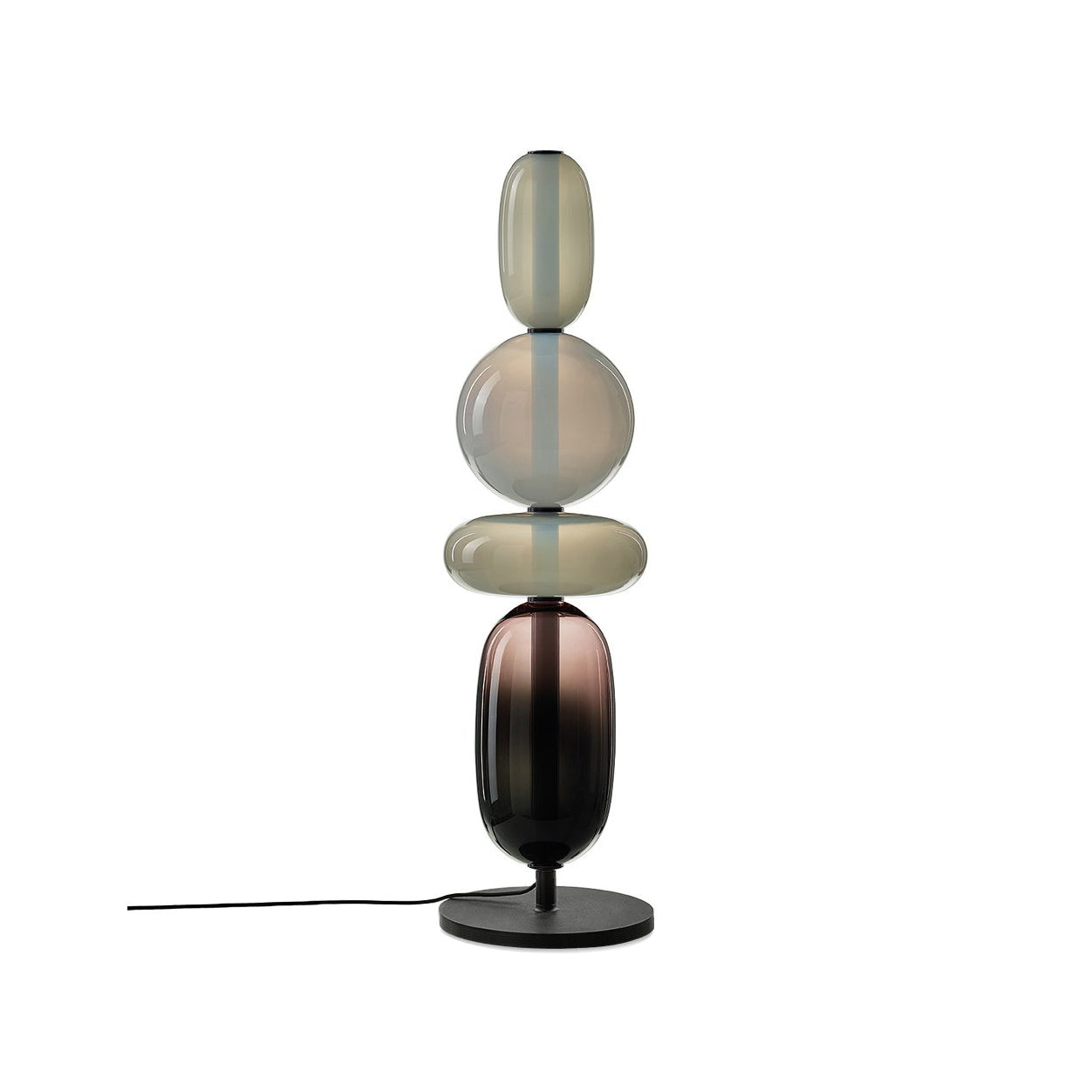 Candied Glass Table Light Model C White Dia 7.9″ x H 26″ / Dia 20cm x H 66cm / Warm Light / US Plug Table lamp