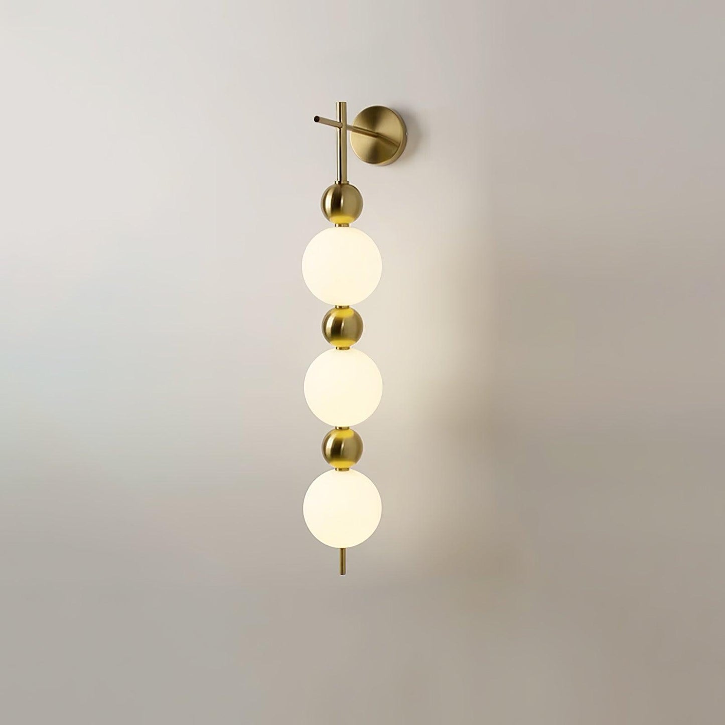 Candied Haws String Wall Lamp Dia 10.2″ x H 41.3″ / Dia 15cm x H 105cm / Gold & White / Warm Light Wall lamp