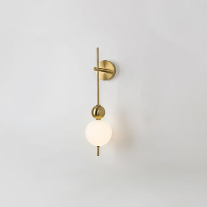 Candied Haws String Brass Wall Lamp ? 10.2″ x H 23.2″ / ? 15cm x H 59cm / Brass & White / Three-Color Changing Light