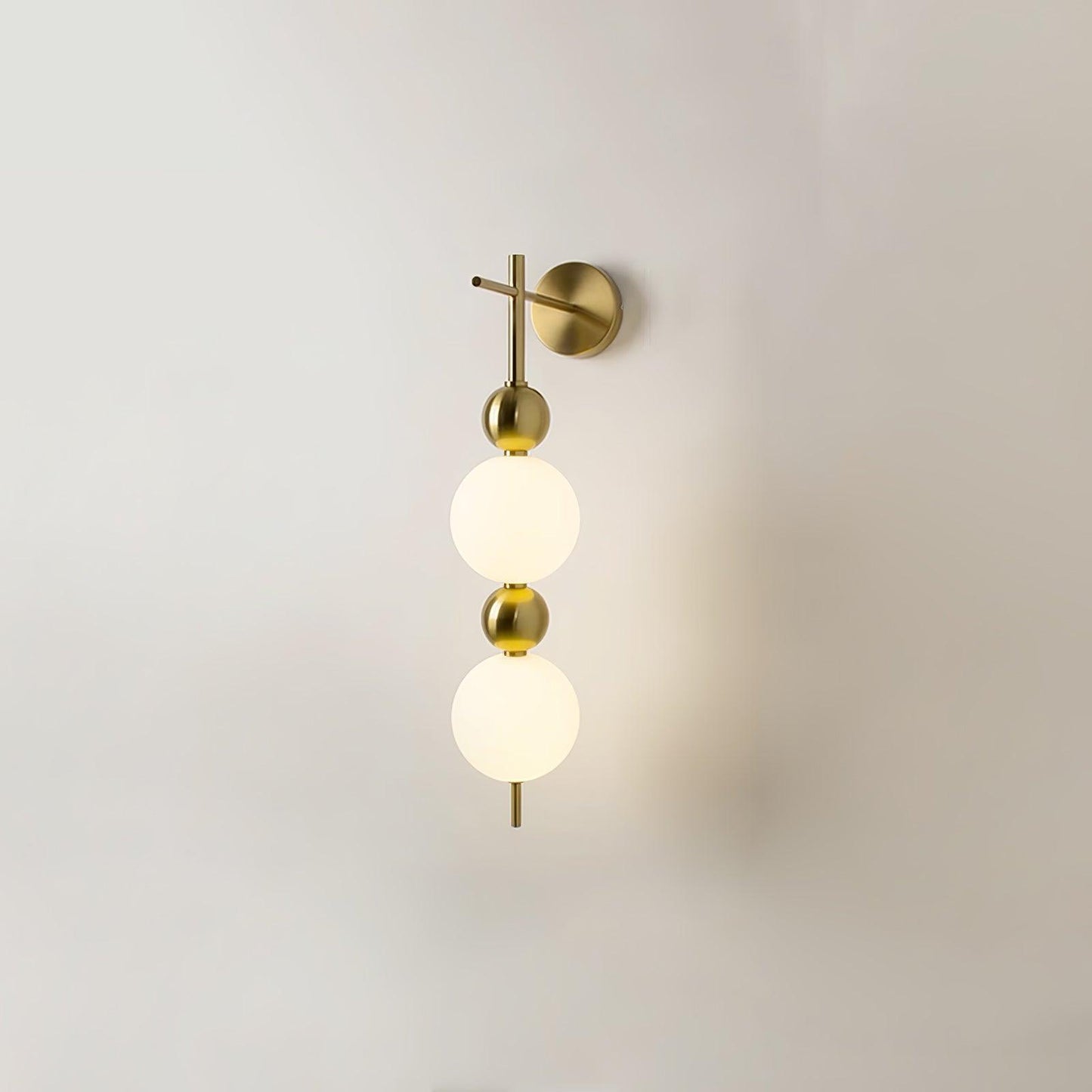 Candied Haws String Brass Wall Lamp ? 10.2″ x H 32.3″ / ? 15cm x H 82cm / Brass & White / Three-Color Changing Light