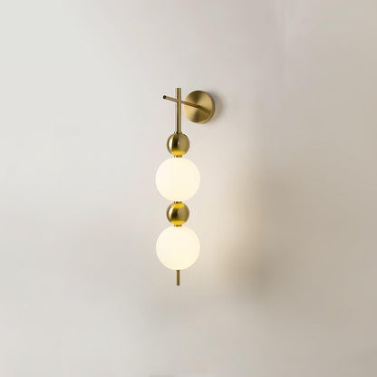 Candied Haws String Brass Wall Lamp ? 10.2″ x H 32.3″ / ? 15cm x H 82cm / Brass & White / Three-Color Changing Light