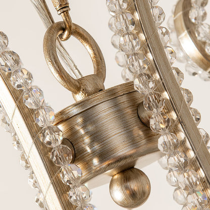 Candle Crystal Chandelier 8 Heads ? 35.4″ x H 29.5″ / Gold & Clear Chandelier