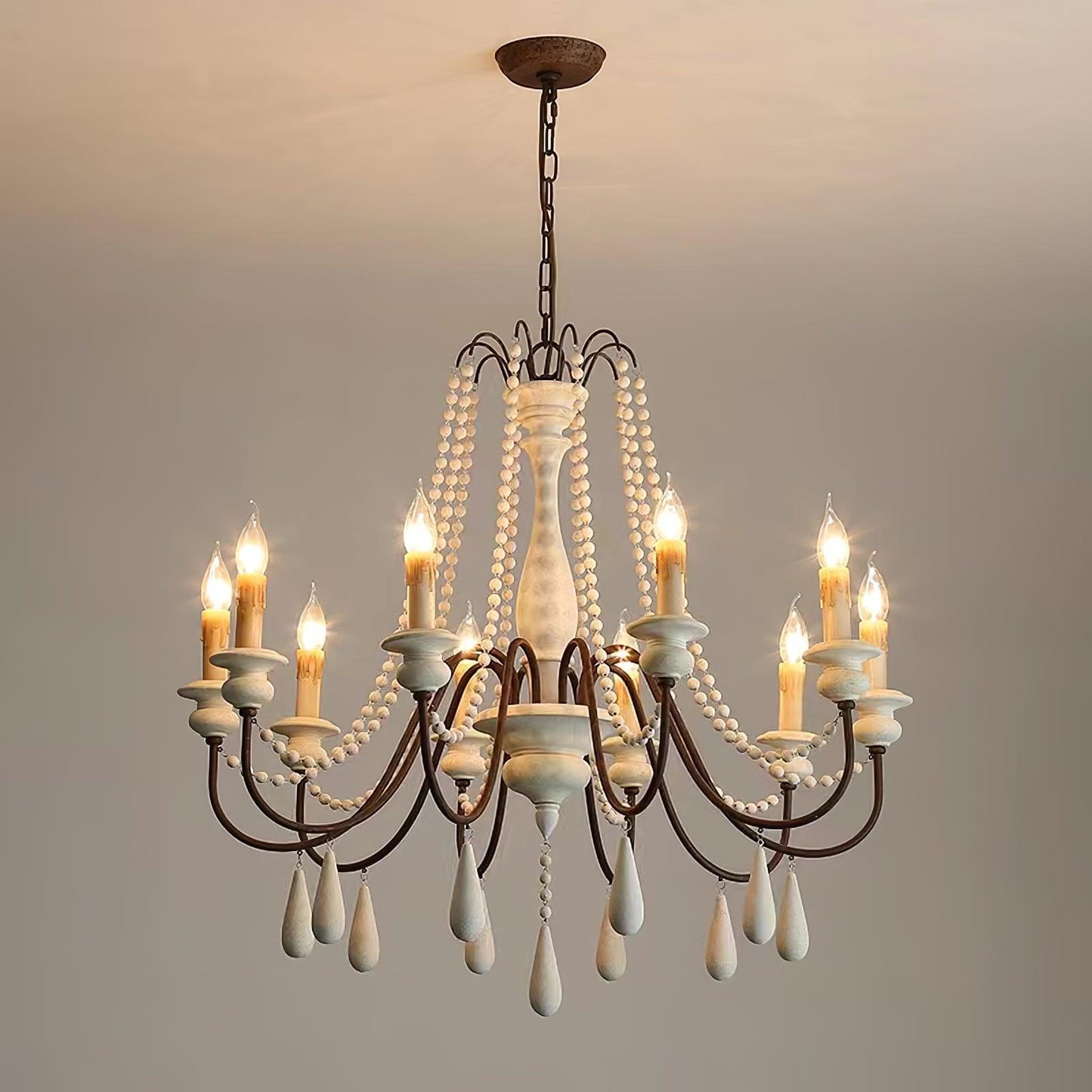 Candle Style Beaded Chandelier Chandelier