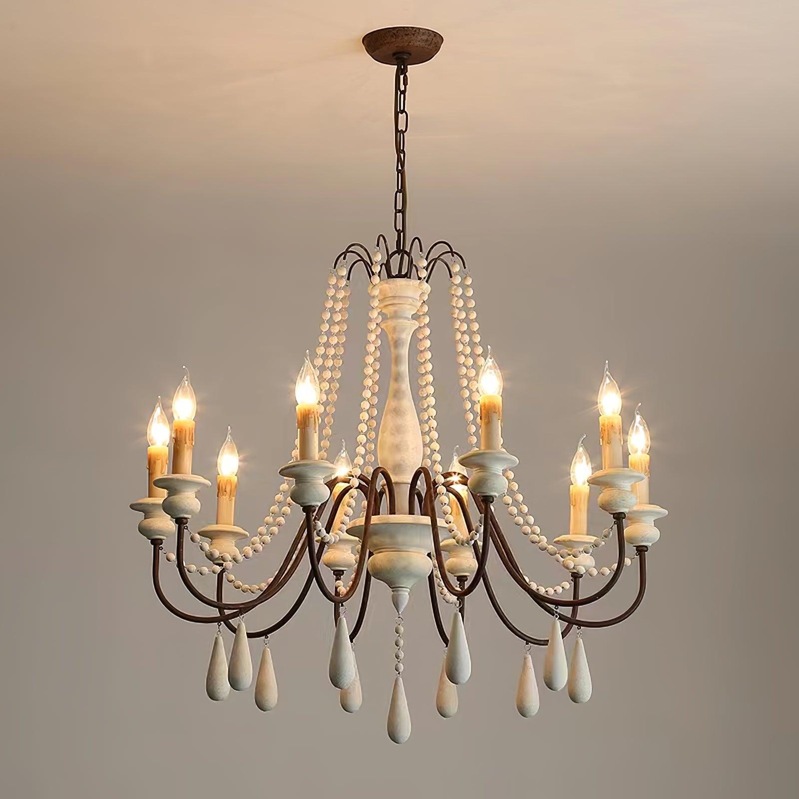 Candle Style Beaded Chandelier Chandelier