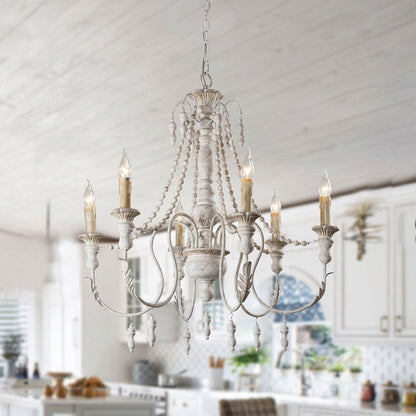 Candle Style Beaded Chandelier Chandelier