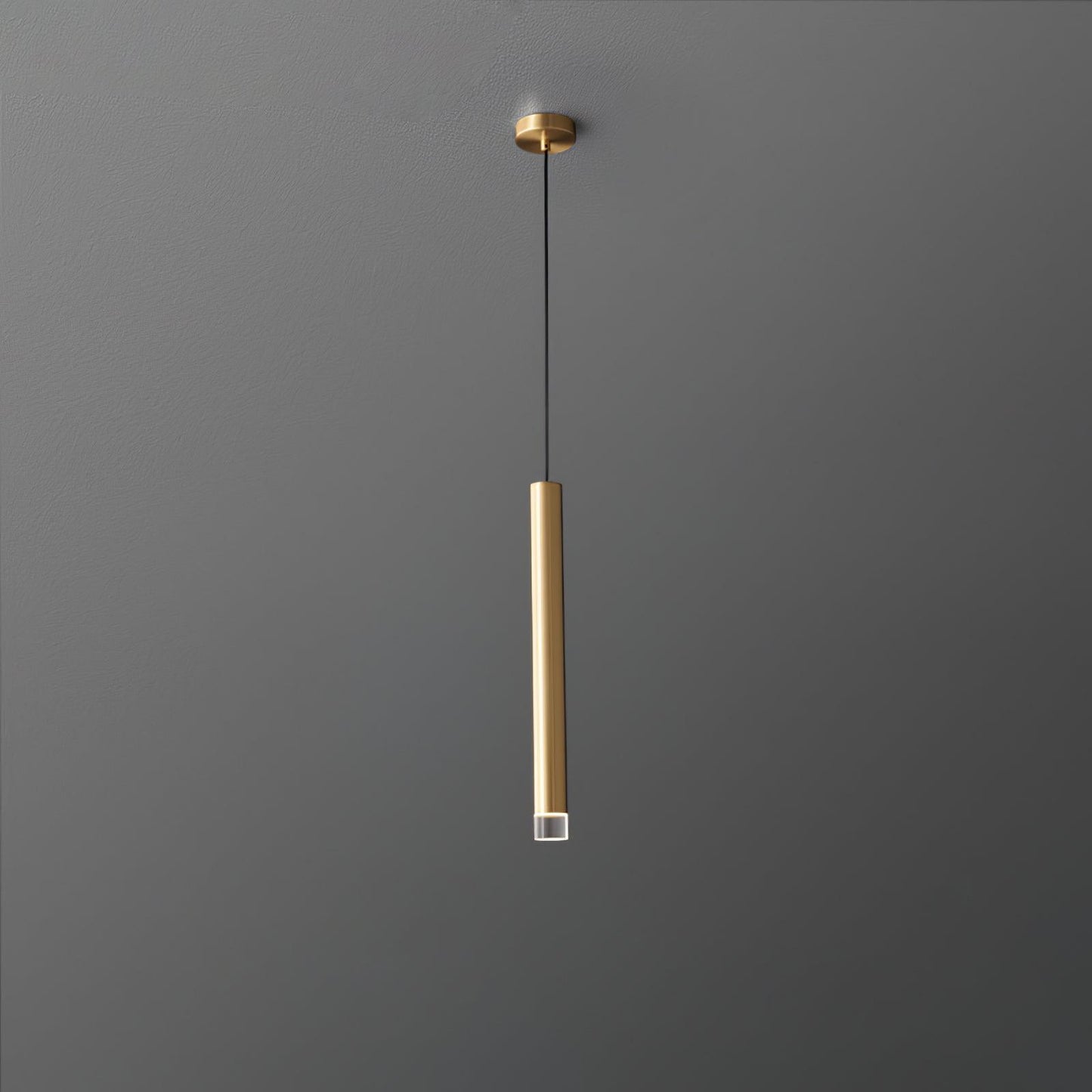 Candles Pendant Lamp 1 Head Dia 1.6″ x H 15.7″ / Dia 4cm x H 40cm / Brass Pendant light