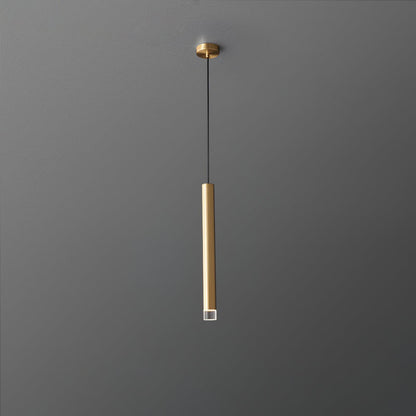 Candles Pendant Lamp 1 Head Dia 1.6″ x H 15.7″ / Dia 4cm x H 40cm / Brass Pendant light