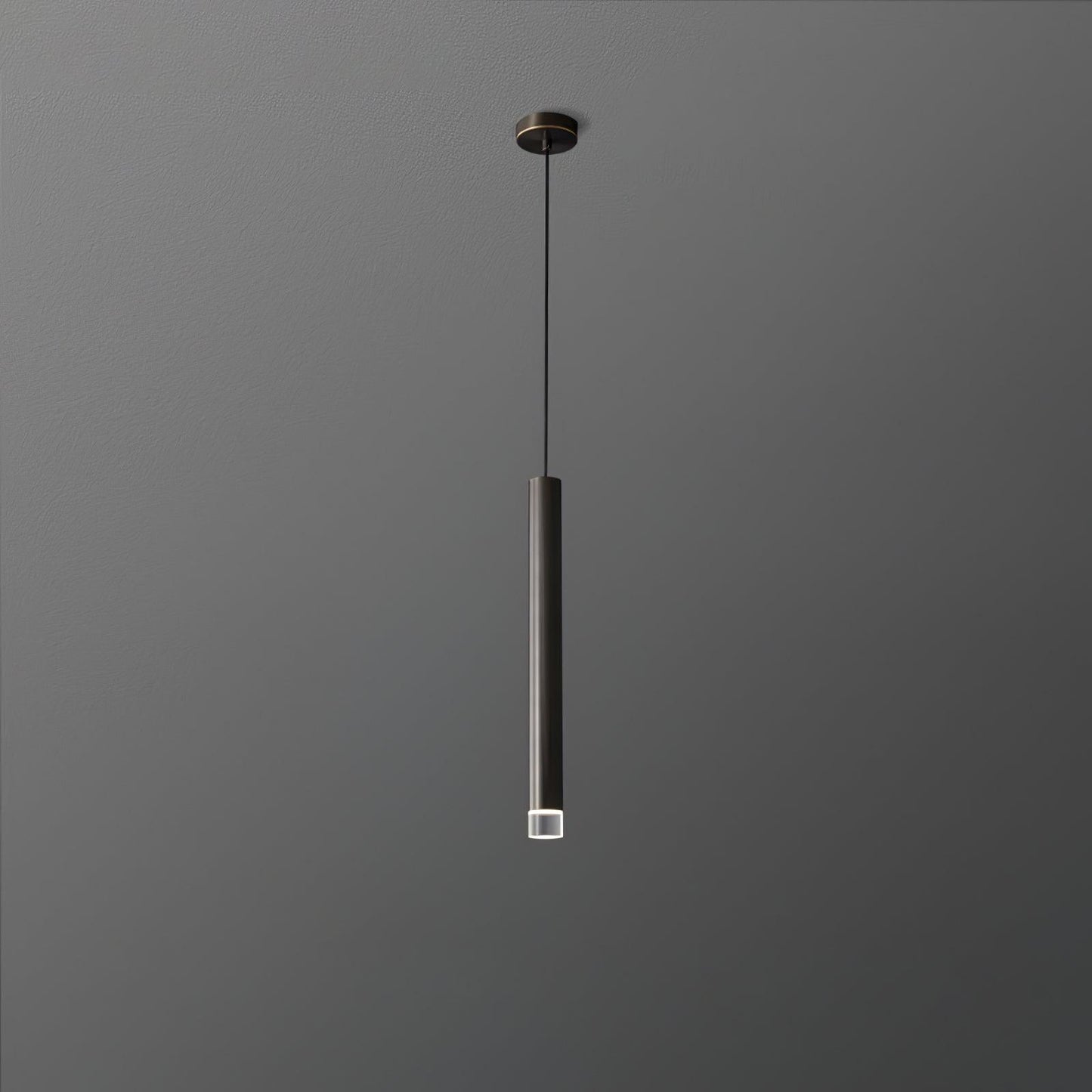 Candles Pendant Lamp 1 Head Dia 1.6″ x H 15.7″ / Dia 4cm x H 40cm / Black Pendant light