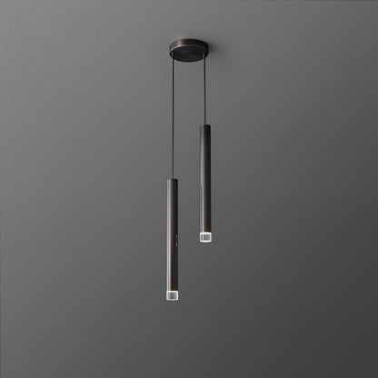 Candles Pendant Lamp 2 Heads Dia 1.6″ x H 15.7″ / Dia 4cm x H 40cm / Black Pendant light