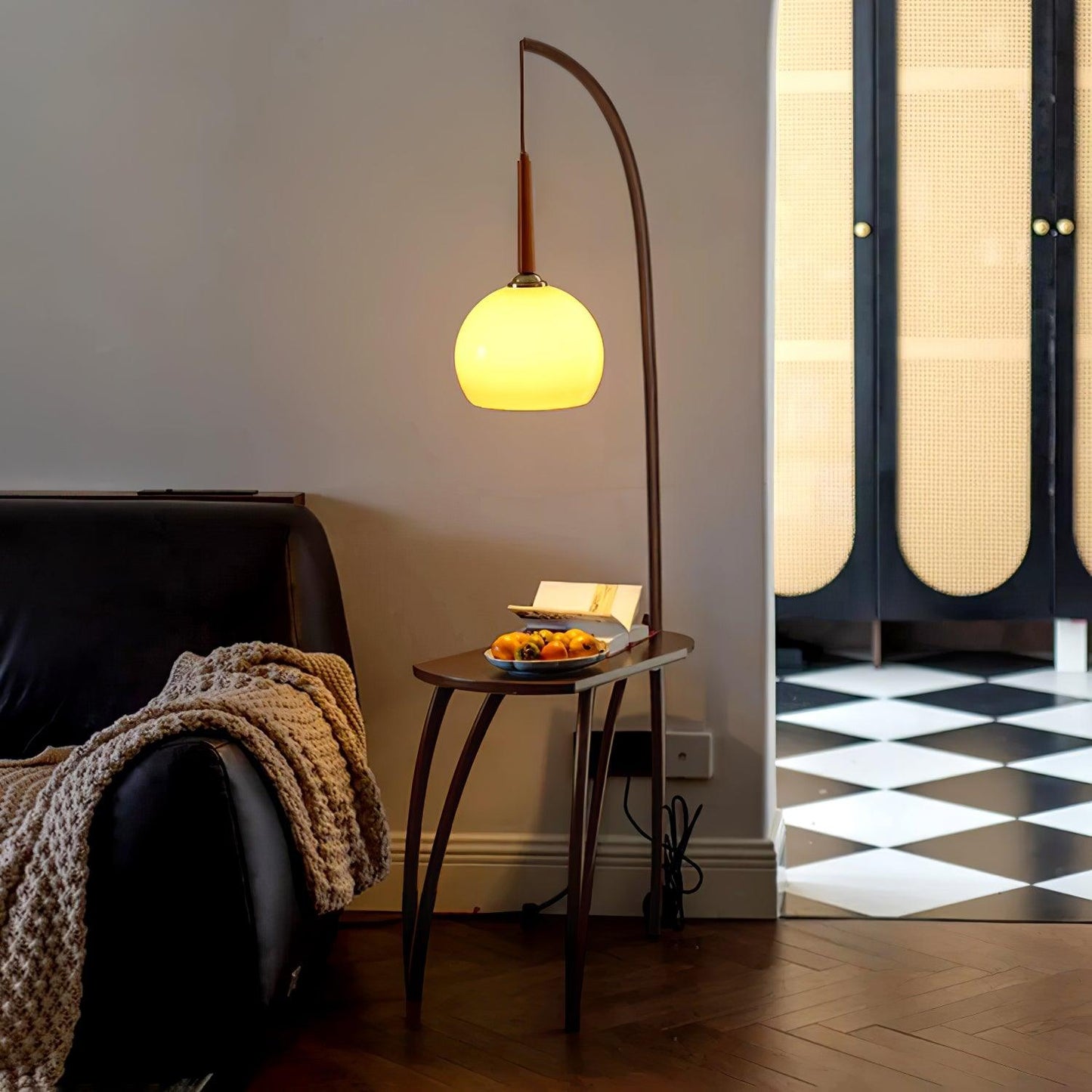 Cantilever Wood Accent Floor Lamp Floor lamp