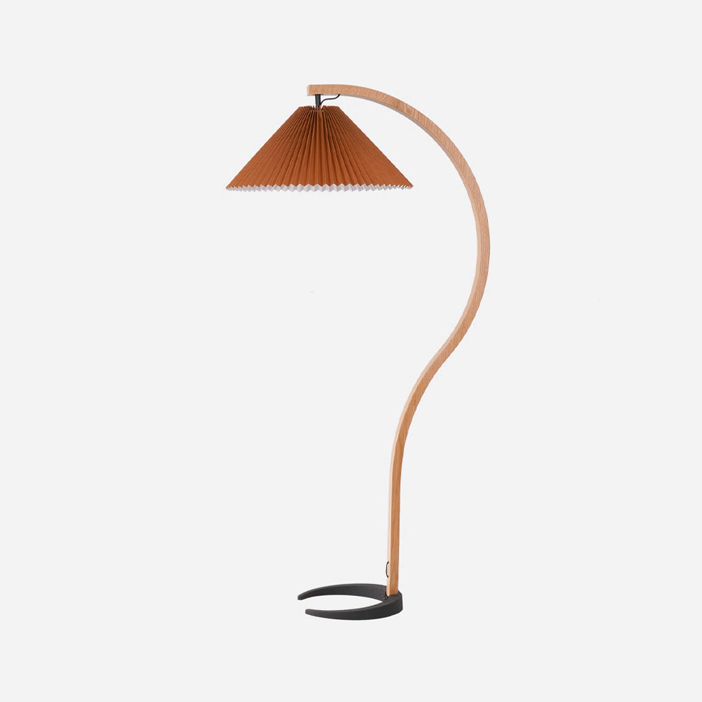 Caprani Floor Lamp ? 28.4″ x H 59″ / Dia 72cm x H 150cm / Beech wood + Coffee / US plug Floor lamp