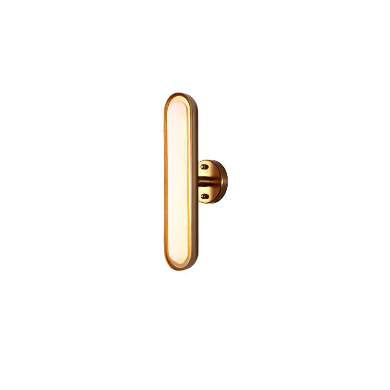 Capsule Wall Lamp Dia 5.1″ x H 18.1″ / Dia 13cm x H 46cm / Gold & Frosted white / Warm White Wall lamp