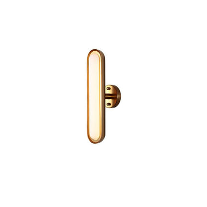 Capsule Wall Lamp Dia 5.1″ x H 18.1″ / Dia 13cm x H 46cm / Gold & Frosted white / Warm White Wall lamp