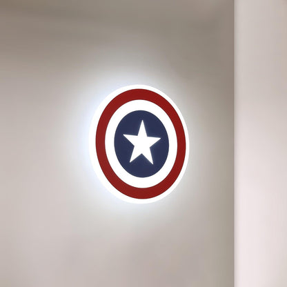 Captain Wall Lamp Dia 8.7″ x H 8.7″ / Dia 22cm x H 22cm / Red + Blue / Warm Light Wall lamp