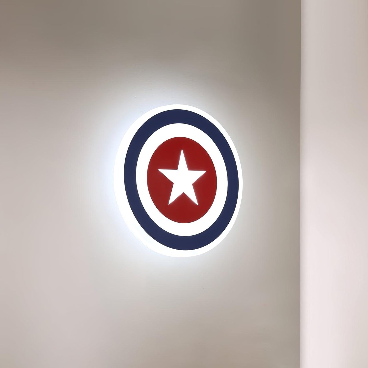 Captain Wall Lamp Dia 8.7″ x H 8.7″ / Dia 22cm x H 22cm / Blue + Red / Warm Light Wall lamp