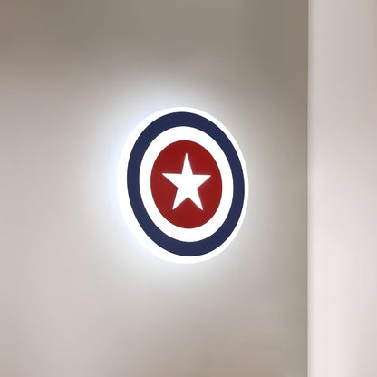 Captain Wall Lamp Dia 8.7″ x H 8.7″ / Dia 22cm x H 22cm / Blue + Red / Warm Light Wall lamp