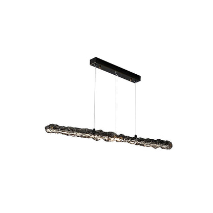 Capuccio LED Linear Pendant Lamp Model B Size: L 90cm x W 5cm x H 8cm / L 35.4″ x W 2″ x H 3.1″ / Black / Warm Light