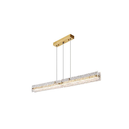 Capuccio LED Linear Pendant Lamp Model A Size: L 90cm x W 5cm x H 8cm / L 35.4″ x W 2″ x H 3.1″ / Brass / Warm Light