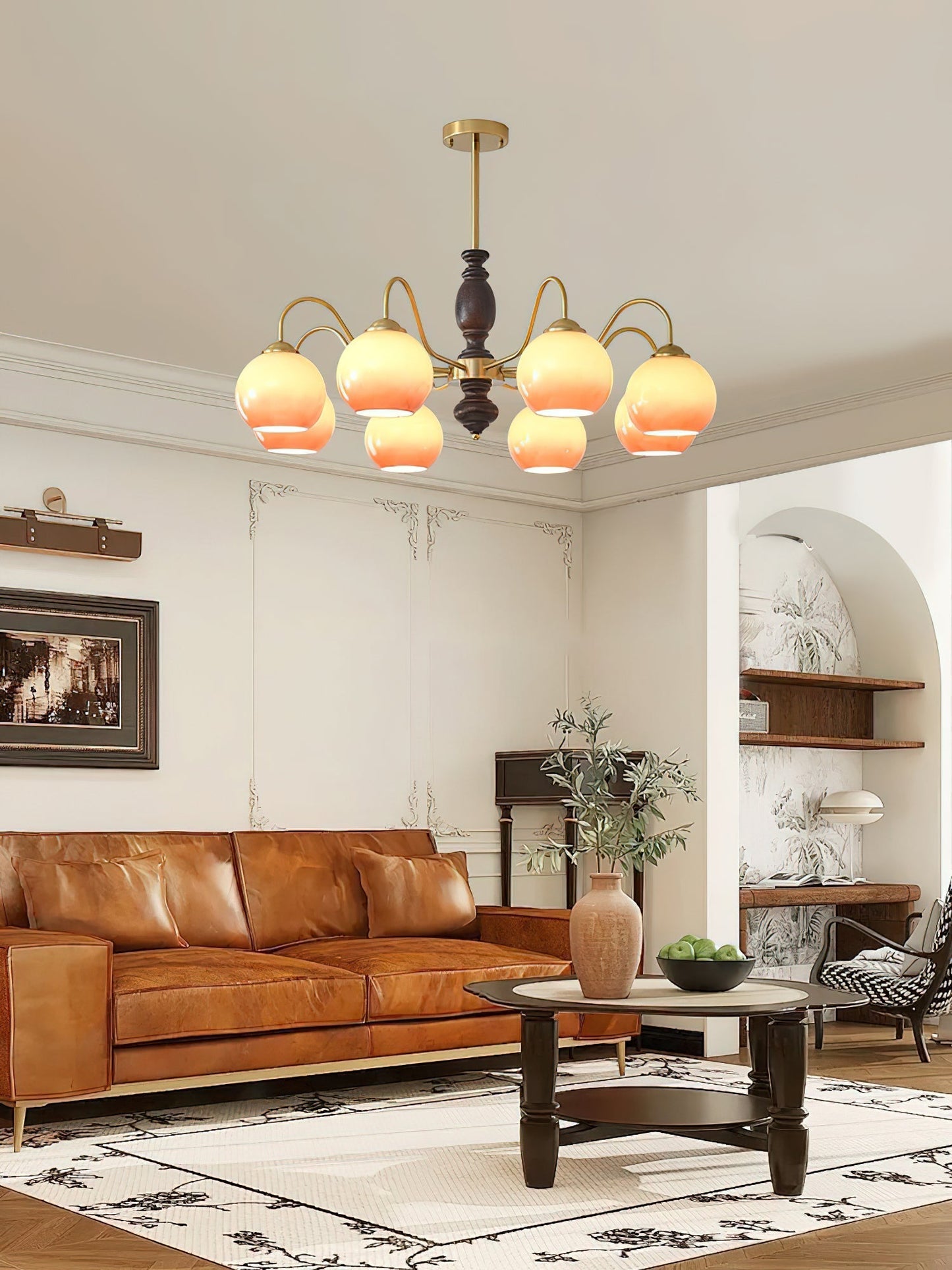 Caramel Orb Chandelier Chandelier