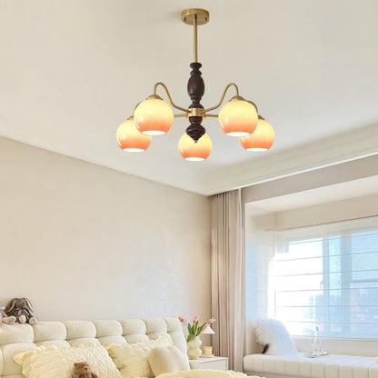 Caramel Orb Chandelier Chandelier