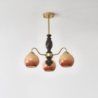 Caramel Orb Chandelier Chandelier