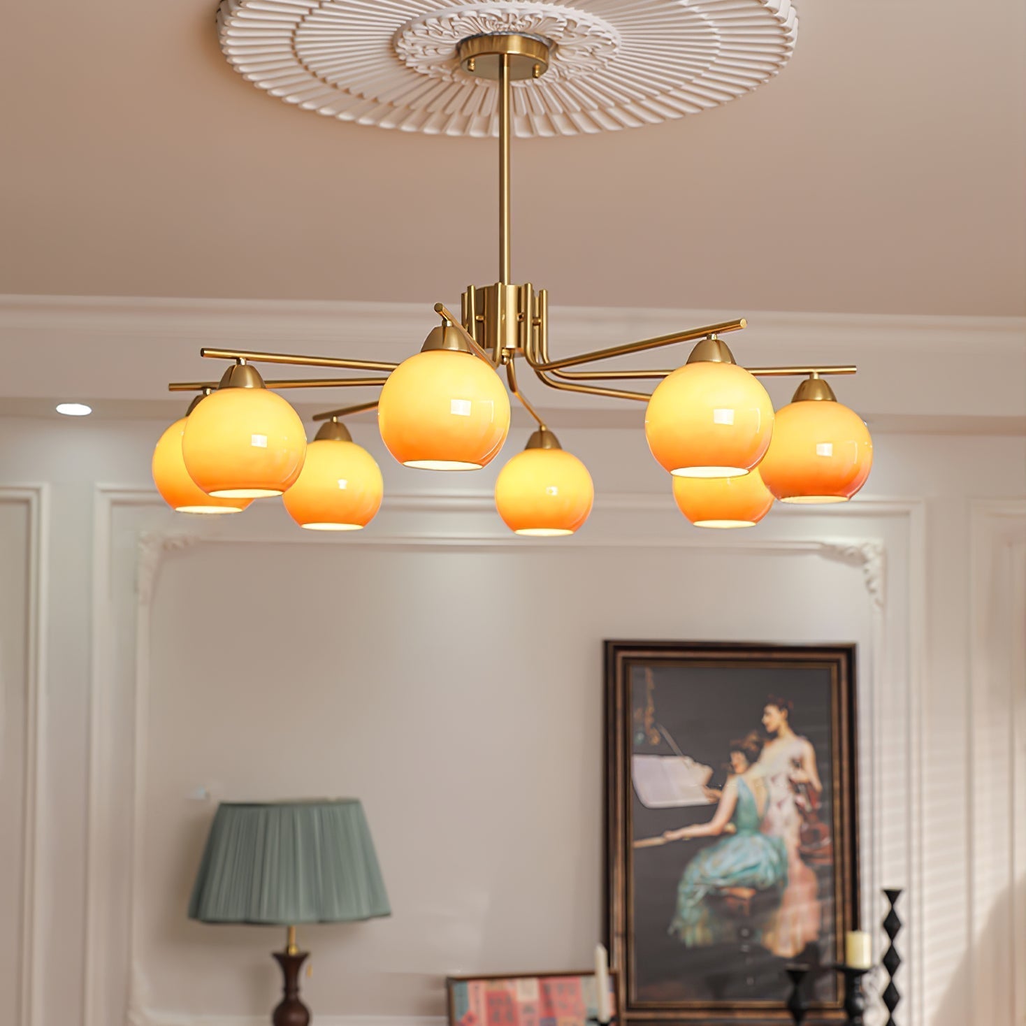 Caramel Sphere Chandelier Chandelier