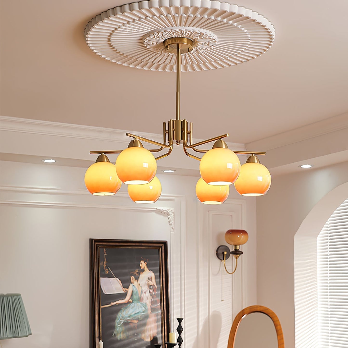 Caramel Sphere Chandelier Chandelier