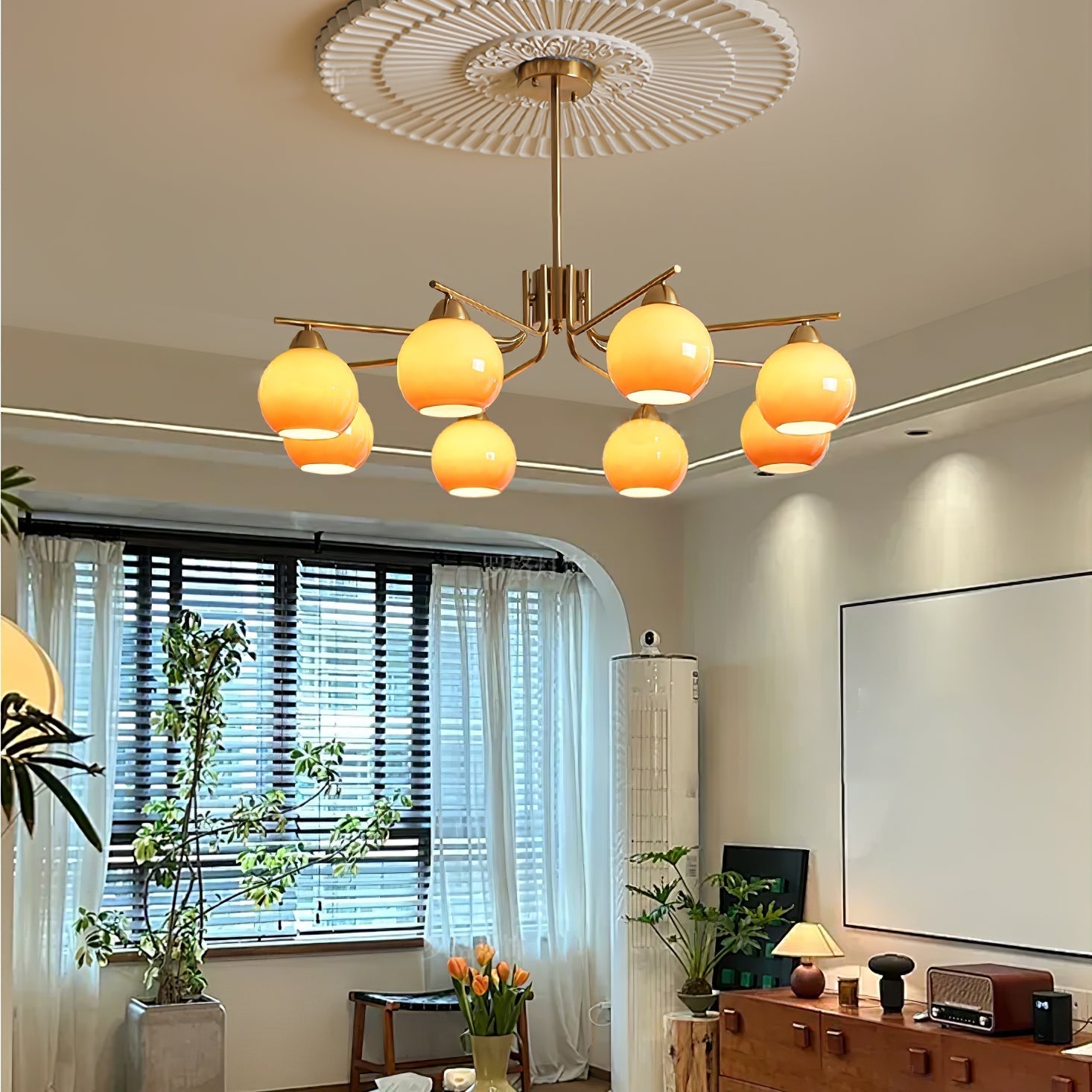 Caramel Sphere Chandelier Chandelier