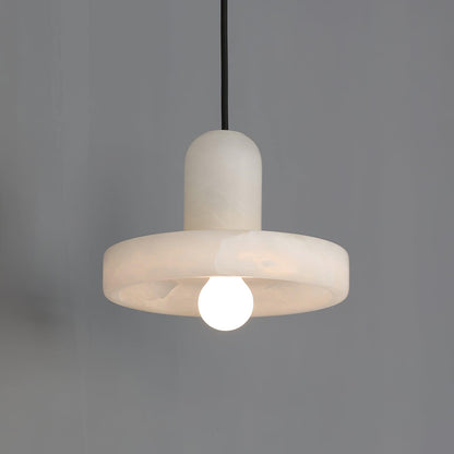 Carrara Pendant Lamp Dia 8.6″ x H 5.9″/ Dia 22cm x H 15cm / White Alabaster Pendant light