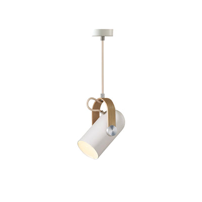 Carronade Pendant Light Dia 4.7″ x H 8.7″ / Dia 12cm x H 22cm / White & Chrome & Oak paint color Pendant light