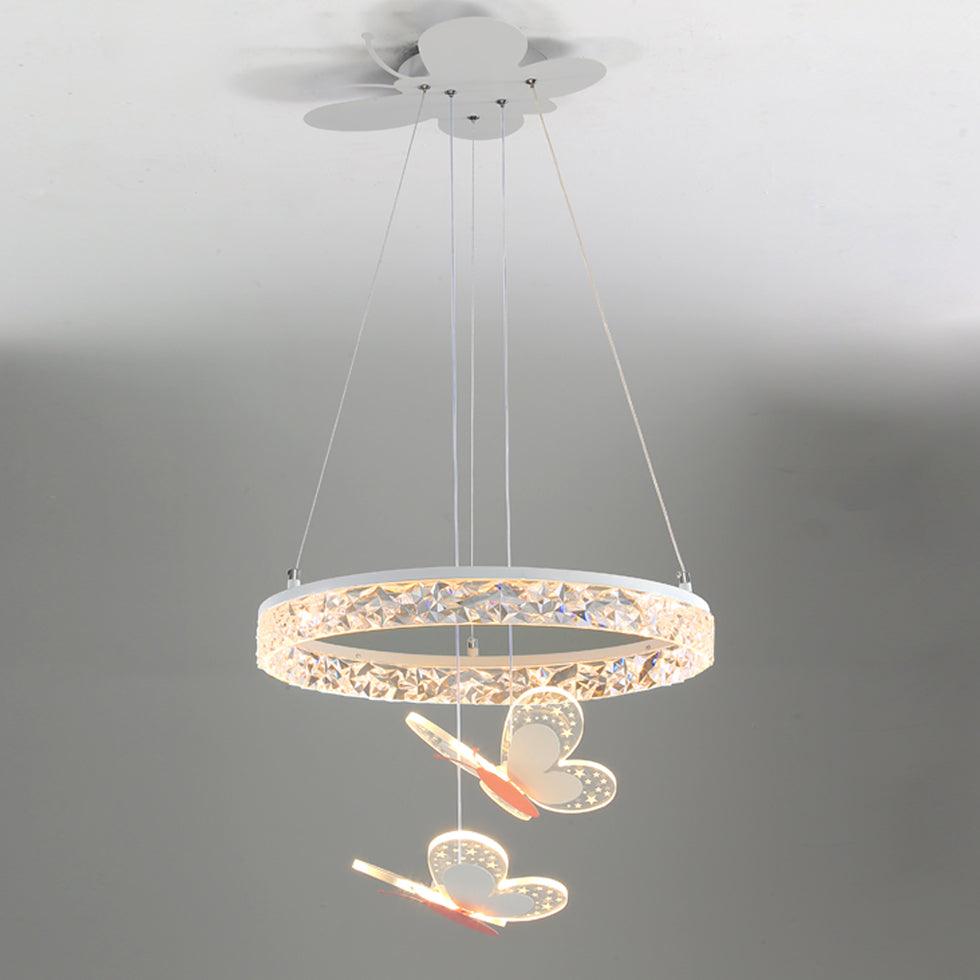 Cartoon Butterfly Acrylic Pendant Lamp Dia 19.7 x H 47.2″ / Dia 50cm x H 120cm / White / Warm Light Pendant light